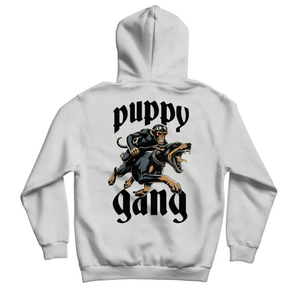bluza monster monkey puppy gang white Bluza Hoodie Puppy Gang