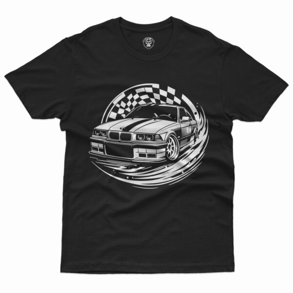 koszulka męska czarna motoryzacyjna dla maniaka bmw e36 t-shirt bmw e36