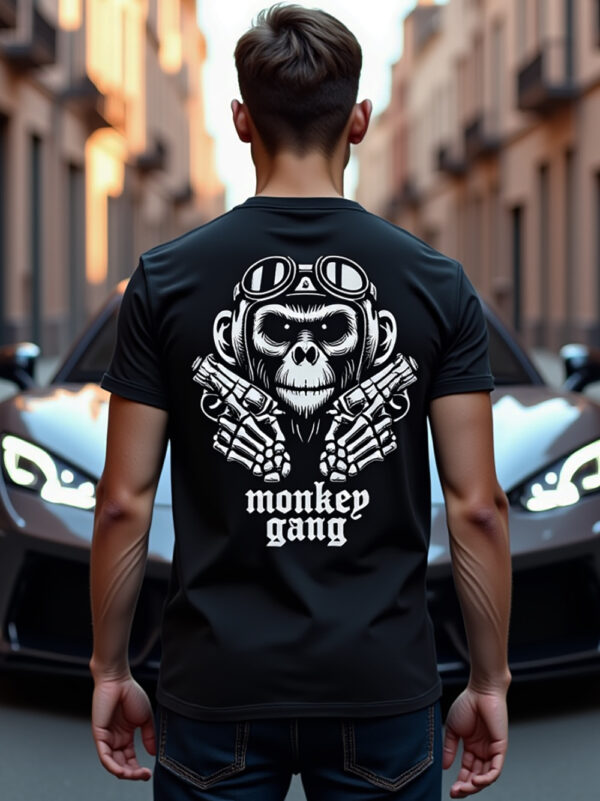 koszulka męska monkey gang T-shirt Monkey Gang Black