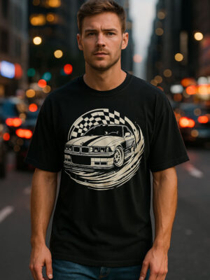 koszulka męska z bmw e36 czarna dla fana bmw T-shirt BMW E36 Drift M-Power