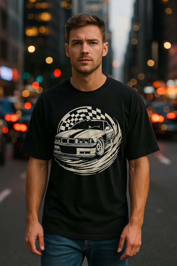 koszulka męska z bmw e36 czarna dla fana bmw T-shirt BMW E36 Drift M-Power