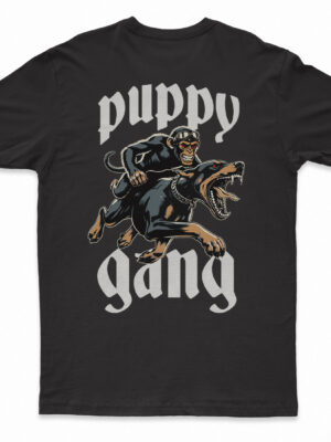 koszulka puppy gang monster monkey black T-shirt Puppy Gang Doberman