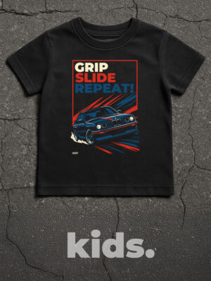 koszulka dziecięca z bmw e30 slide Koszulka dziecięca BMW E30 Slide