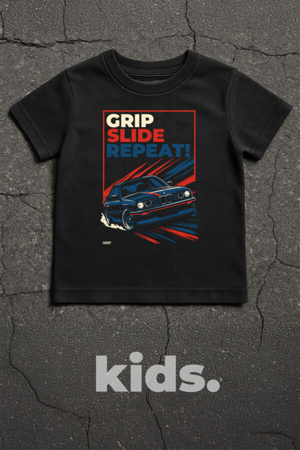 koszulka dziecięca z bmw e30 slide Koszulka dziecięca BMW E30 Slide